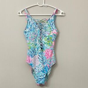 Lilly Pulitzer NWOT  Isle Lattice One Piece Swimsuit